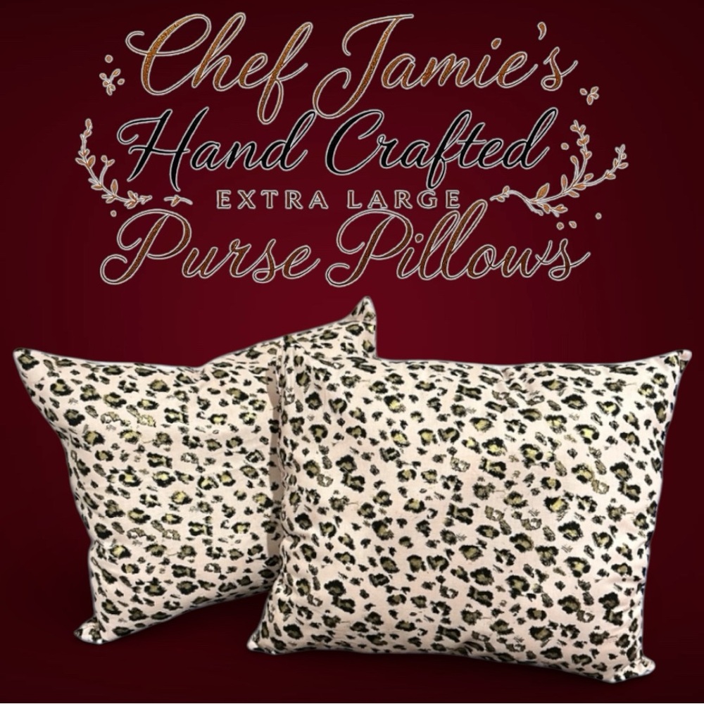 Purse Pillows Chef Jamie’s Hand Crafted Extra Large New set of 2 18x20 ish